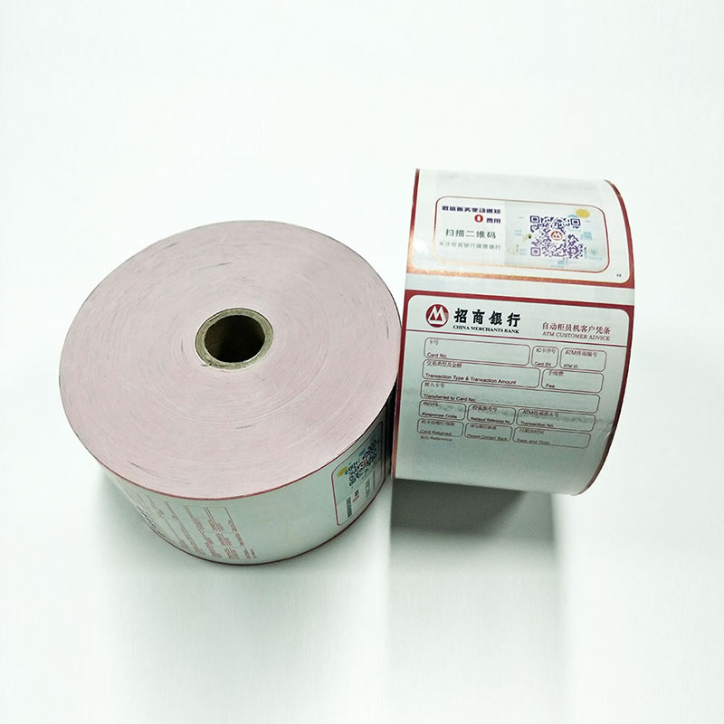 80mm width printed thermal paper roll for ATM machine